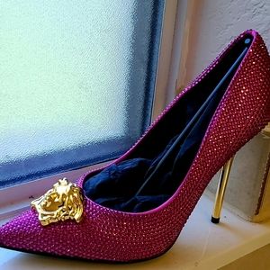 Hot Pink Oro Caldo Versace Pumps